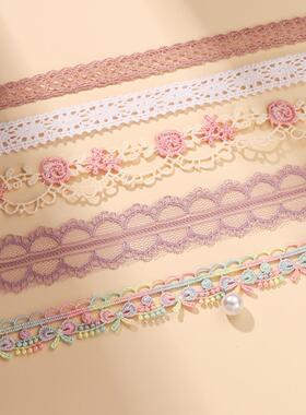 chokerins蕾丝花边项圈锁骨项链