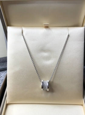 【公价10万+】99新宝格丽白金满钻满天星大蛮腰项链346167正品