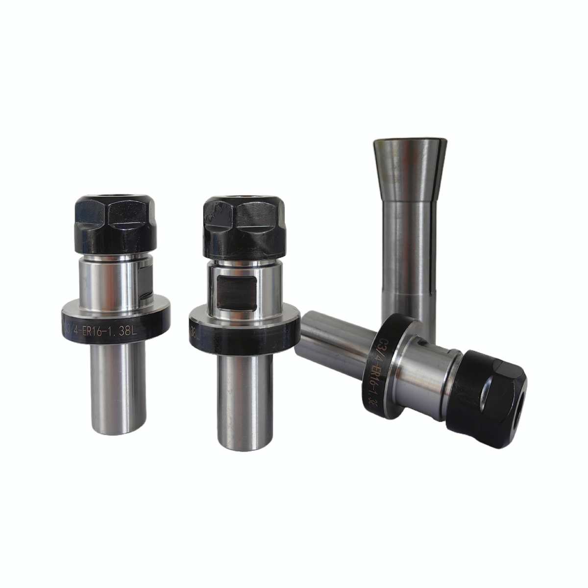 3pcs C3/4-ER20A-1.38L 延长杆+ 1pcs R8筒夹3/4孔径-M12后拉螺纹
