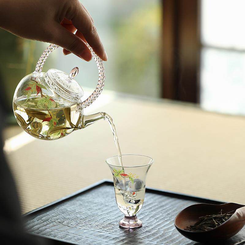 宜室茶话初念提梁壶高硼硅耐热玻璃茶壶家用小壶围炉煮茶壶泡茶壶