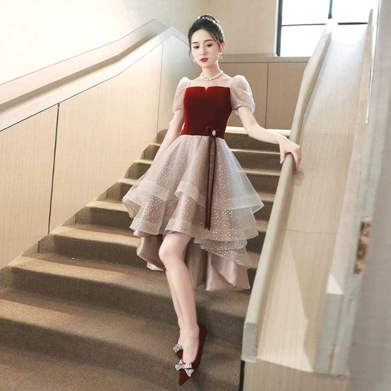 新娘结婚敬酒服2025新款小个子订婚晚礼服轻奢高级感宴会连衣裙女