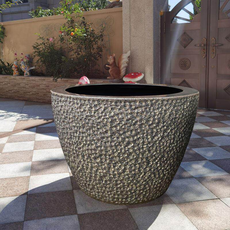 景德镇陶瓷鱼缸水缸荷花睡莲盆缸公司庭院摆件风水缸特大种树盆花