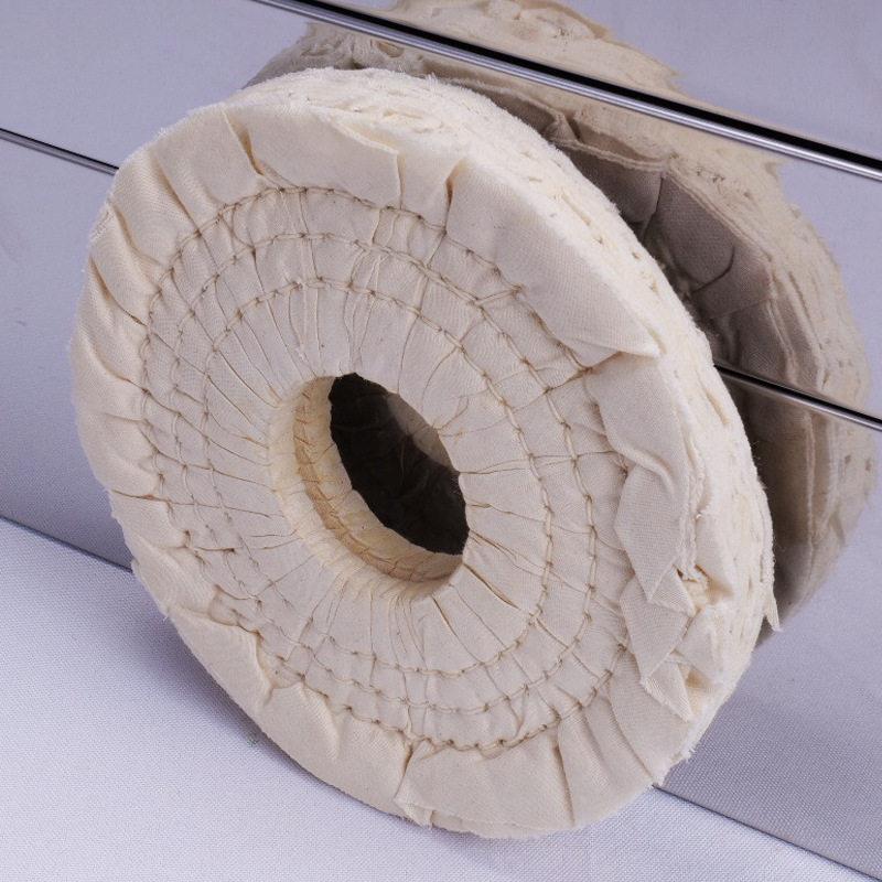 不锈钢光麻轮布风轮打磨木光工机械布六角300mm直孔棉轮镜面表抛