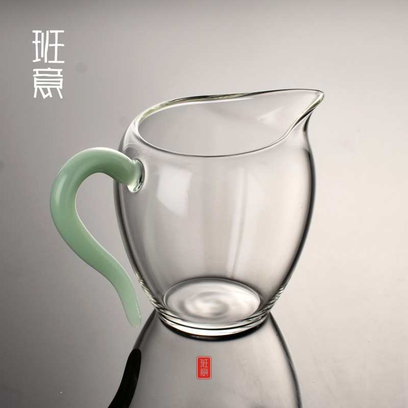 手工耐热玻璃公道杯手工功夫茶海台湾公杯草堂茶海分茶器茶道配件