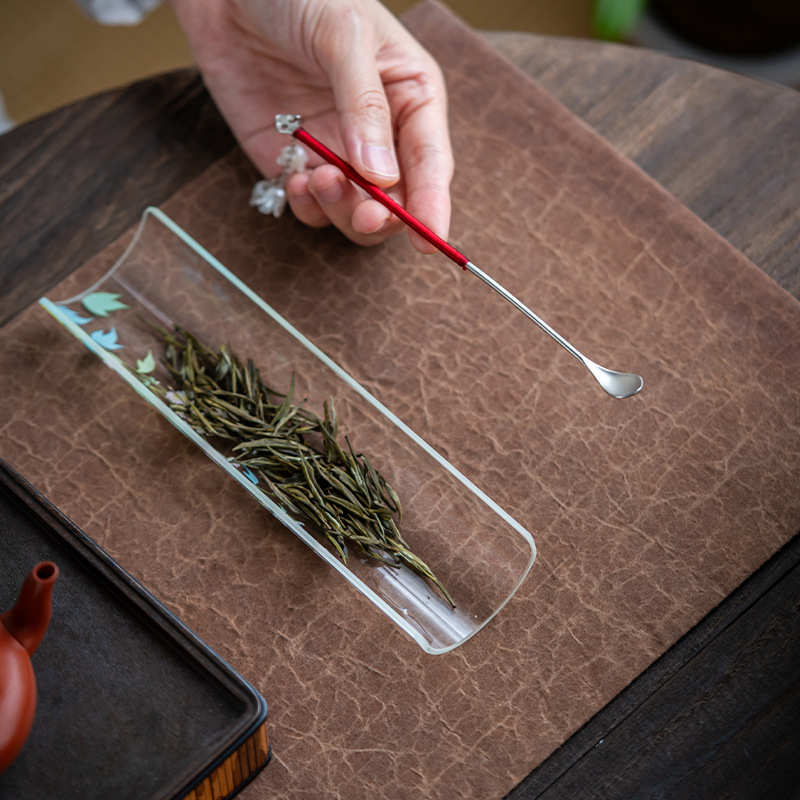 手工编绳茶拨拨茶器单个茶匙取茶器家用茶勺茶道六君子茶具配件