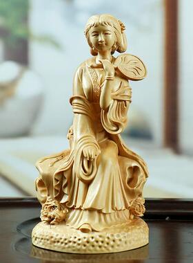 黄杨木雕摆件家居饰品工艺品文玩藏品人物仕女红楼梦美女宝钗