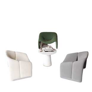 微笑单人沙发客厅阳台休闲躺卧室网红懒人沙发休息区洽谈桌椅组合