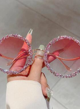 Women's Oversized Eyeglasses with Crystal Accents