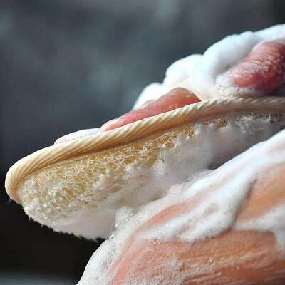 Natural Loofah Bath Exfoliating Scrub Sponge Body Scrubber