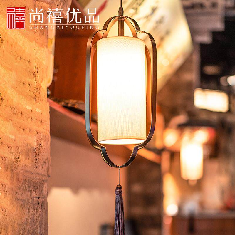 新中式古风灯笼吊灯广告别墅餐饮火锅饭店装饰灯可定制防水LED灯