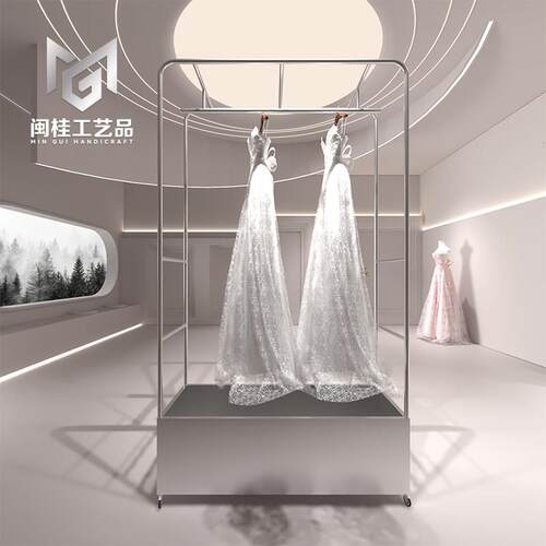 婚纱店静音手推车服装摄影礼服加厚挂衣车礼服旗袍架子婚纱展示架
