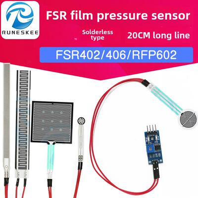 无焊接长线薄膜压力传感器模块电阻柔性力敏感触觉Fsr406/Rpf6