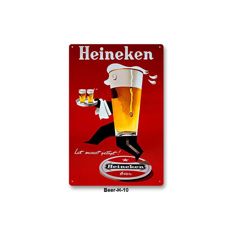 美式复古怀旧金属Beer鸡尾酒铁皮画壁饰个性酒吧商店装饰图片