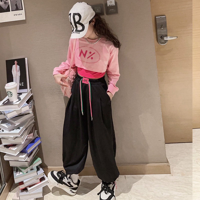 皮皮妞女童爵士舞服装春夏装穿搭