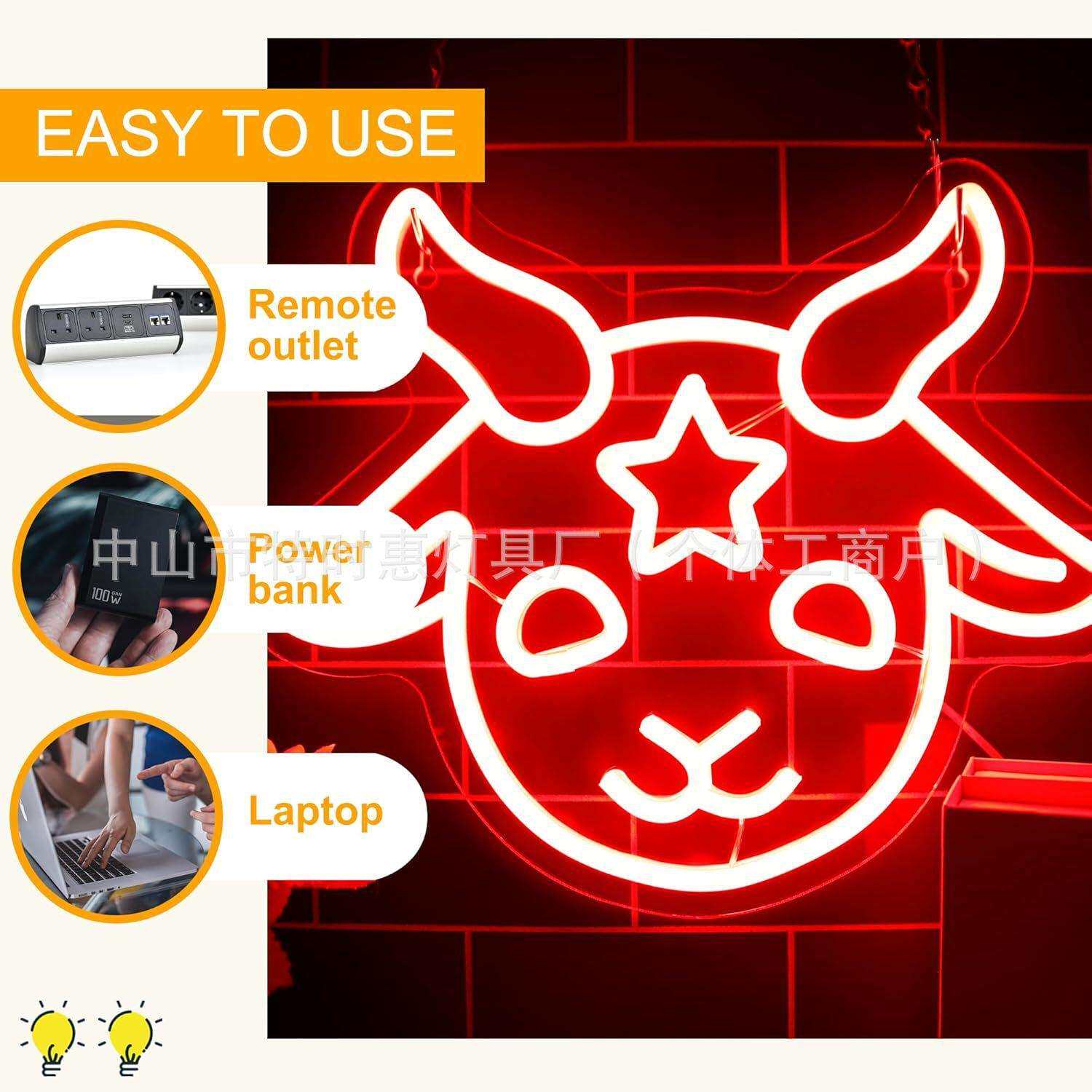 LED霓虹灯电竞房卧室房间布置氛围灯挂墙创意酒吧静吧小灯牌