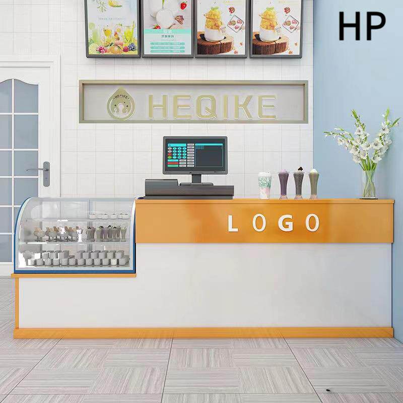 奶茶店收银台简约现代蛋糕店饭店小型吧台柜台商用店铺前台接待台
