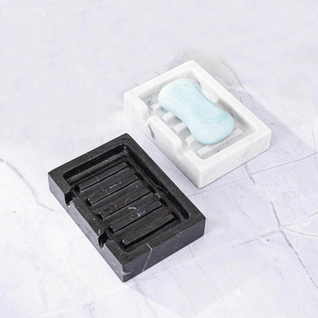 大理石沥水香皂盒卫生间轻奢简约家用肥皂架洗手台收纳置物架子