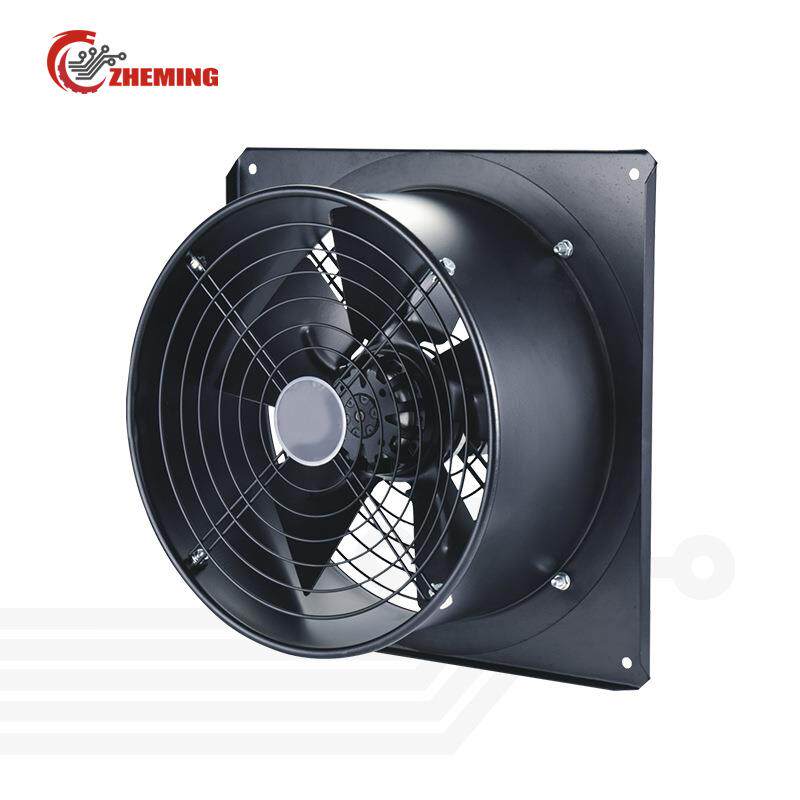 方形管道式轴流风机220v380v管道式厨房工业大风量排风机fan