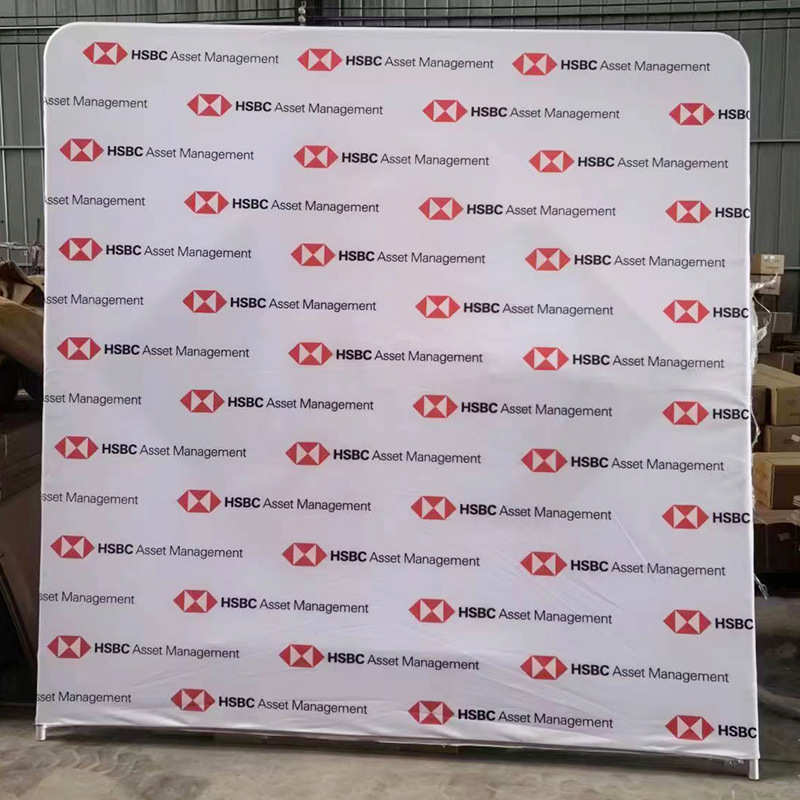 批发快幕秀户外展会广告签到背景墙铝合金落地式广告展架背景板