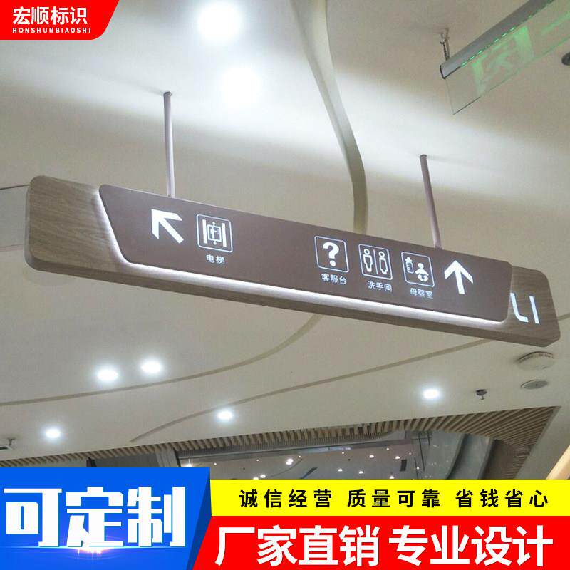商场双面发光镂空广告灯箱吊牌医院超市收银柜台地下车库灯箱定制