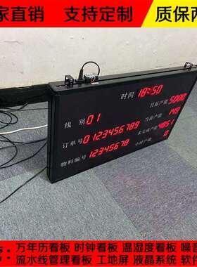 物料产能电子看板 PLC通信RS485标准modbusrtu协议目标产量达成率