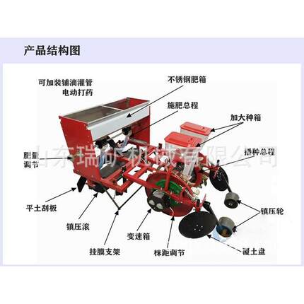 河南新乡家用玉米谷物覆膜播种机膜上打孔高粱种植机秋葵点播机