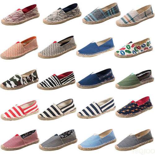 Mens Espadrilles Men Patchwork Slip on Summer Shoes Men Loaf