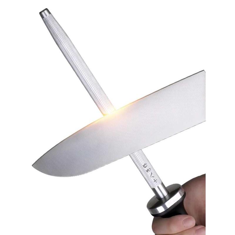 十八子作磨刀棒商用屠夫专用细纹磨刀器专业厨房挡刀棍磨刀石家用