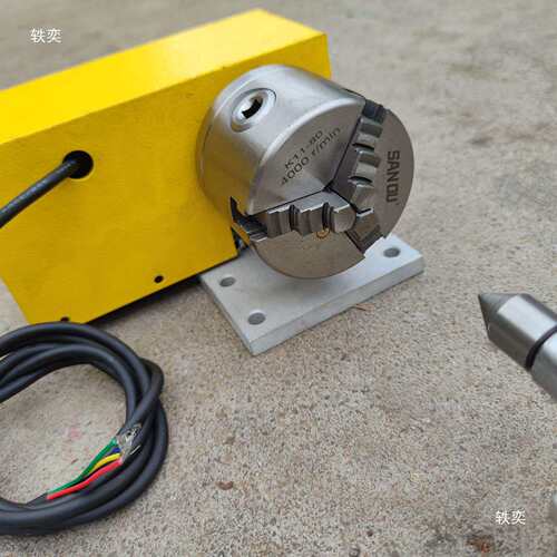 雕刻机旋转轴 第四轴A轴4轴 数控分度头 立体雕刻 4axis 精垒德株