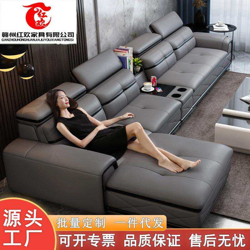 现代简约轻奢纳帕皮沙发品质超纤皮小户型客厅皮沙发整装设计家具