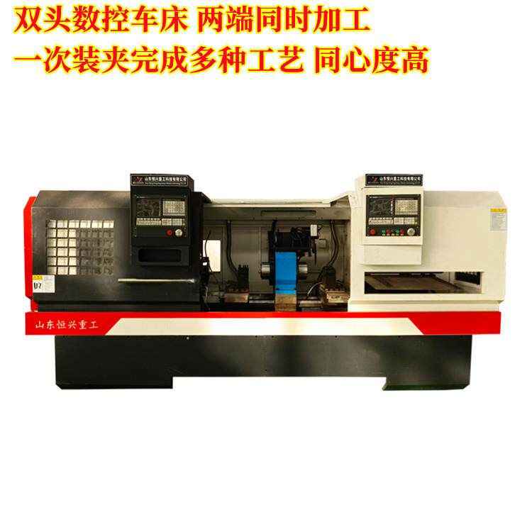 叉车油缸活塞杆双头外螺纹加工数控车床挖机履带轴平头倒角机