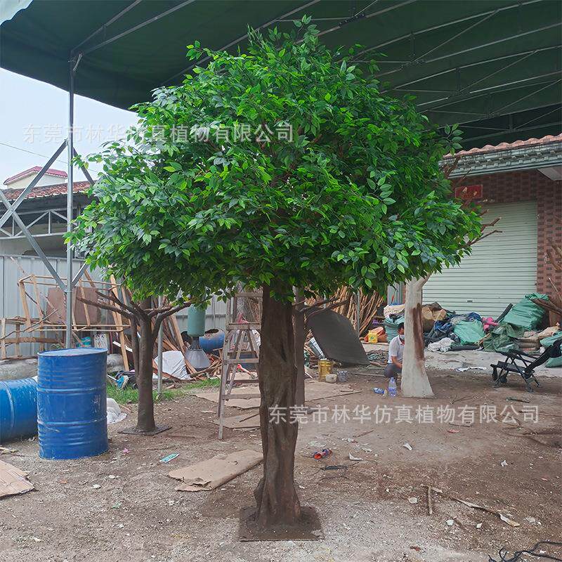 仿真树大型景榕观假室内装饰造景婚店庆酒树布置仿真仿真榕树树人