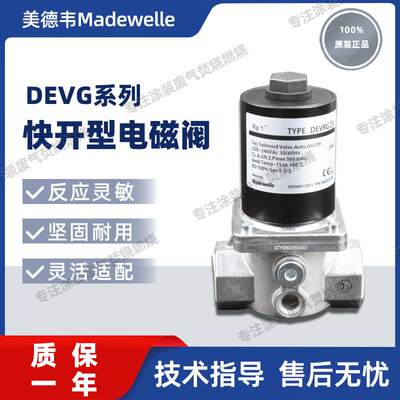 原装美德韦Madewelle燃气电磁阀快开快闭DEVG15 20 25 32 40 50