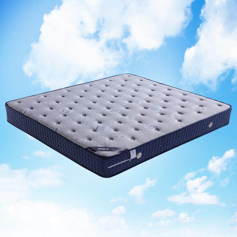 居家乐1.8m床薄弹簧高箱床垫22公分席梦思乳胶黄麻环保棕垫10厘米