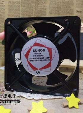 DP200A P/N 2123XSL 原装建准SUNON 220/240V 12038 交流机柜风扇