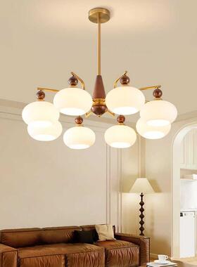 法式复古客厅吊灯创意设计师高级感柿子卧室大厅灯美式中古餐厅灯