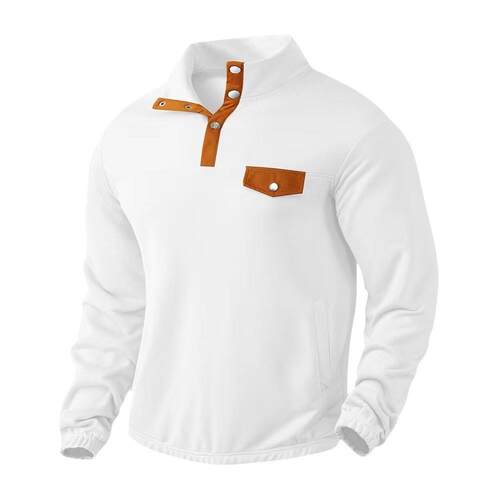 Men's outdoor jacket stand collar long sleeved sweatshirt