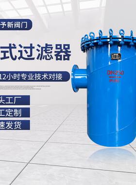 快开式篮式过滤器SRB-DN50-DN400过滤细网4-300目 兰式管道除污器
