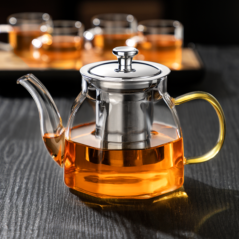 玻璃泡茶壶家用加厚耐高温花茶红茶泡茶器功夫茶具茶水分离煮茶壶