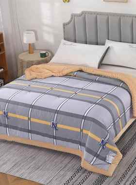 2被0JQX-B08852新品肤豆豆绒被双人保亲暖冬被子