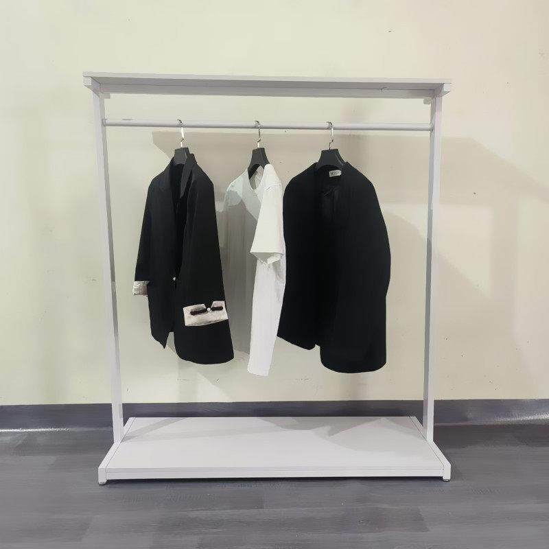 铁艺服装架挂衣服架子落地式单杠带板服装店衣架展示架商超中岛架