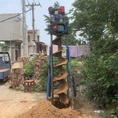 光伏栽坑电杆柴油钻大功率 山地岩层打洞 挖坑灌注桩桩钻机机孔机