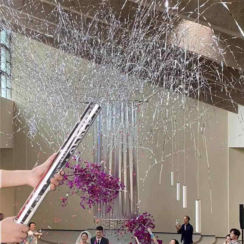 流星雨礼炮雨丝彩带礼花筒结婚礼庆典派对生日运动会手持彩条喷花