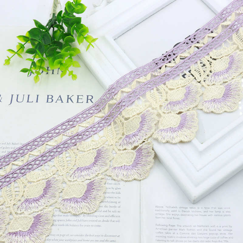 新款10厘米宽荷叶水溶花边宽边辅料沙发坐垫装饰边镶边窗帘拼接边