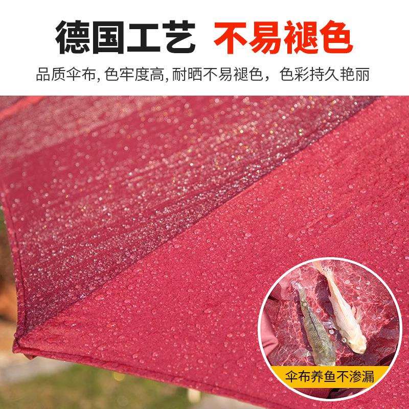户外伞带LED灯休闲庭院花园阳台遮阳伞防水放剐蹭别墅家居遮阳伞