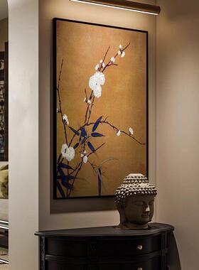 梅竹图中式古风装饰画客厅玄关挂画竹子酒店走廊过道古典壁画