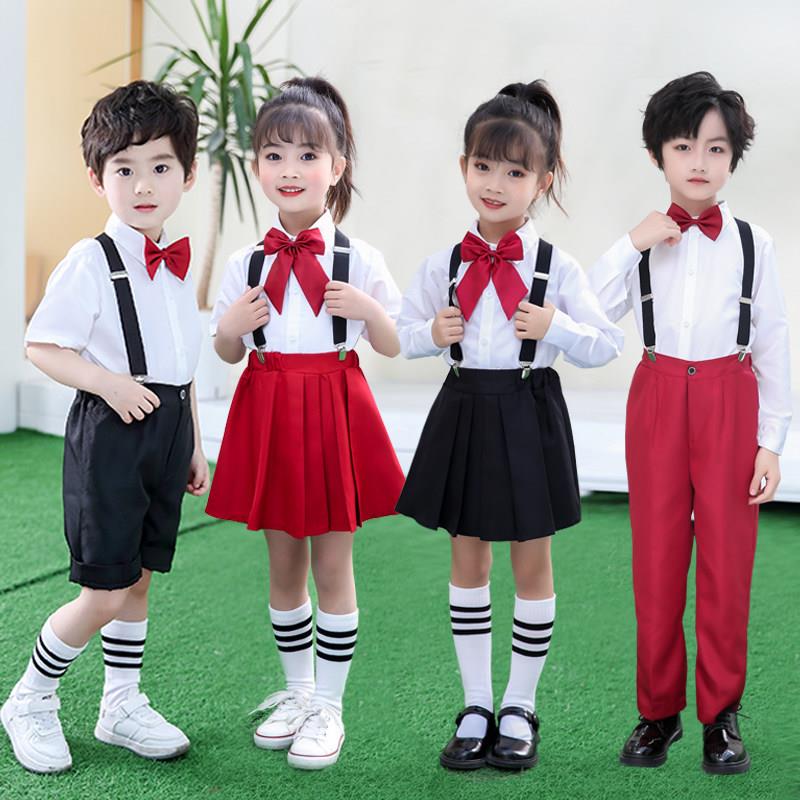 儿童演出服男女童抱婴袋裤中小学生幼儿园合唱主持朗诵表演服装清