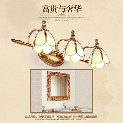 欧式复奢华LED前灯洗手古间妆卫生镜间浴室梳台镜80400柜美式壁灯