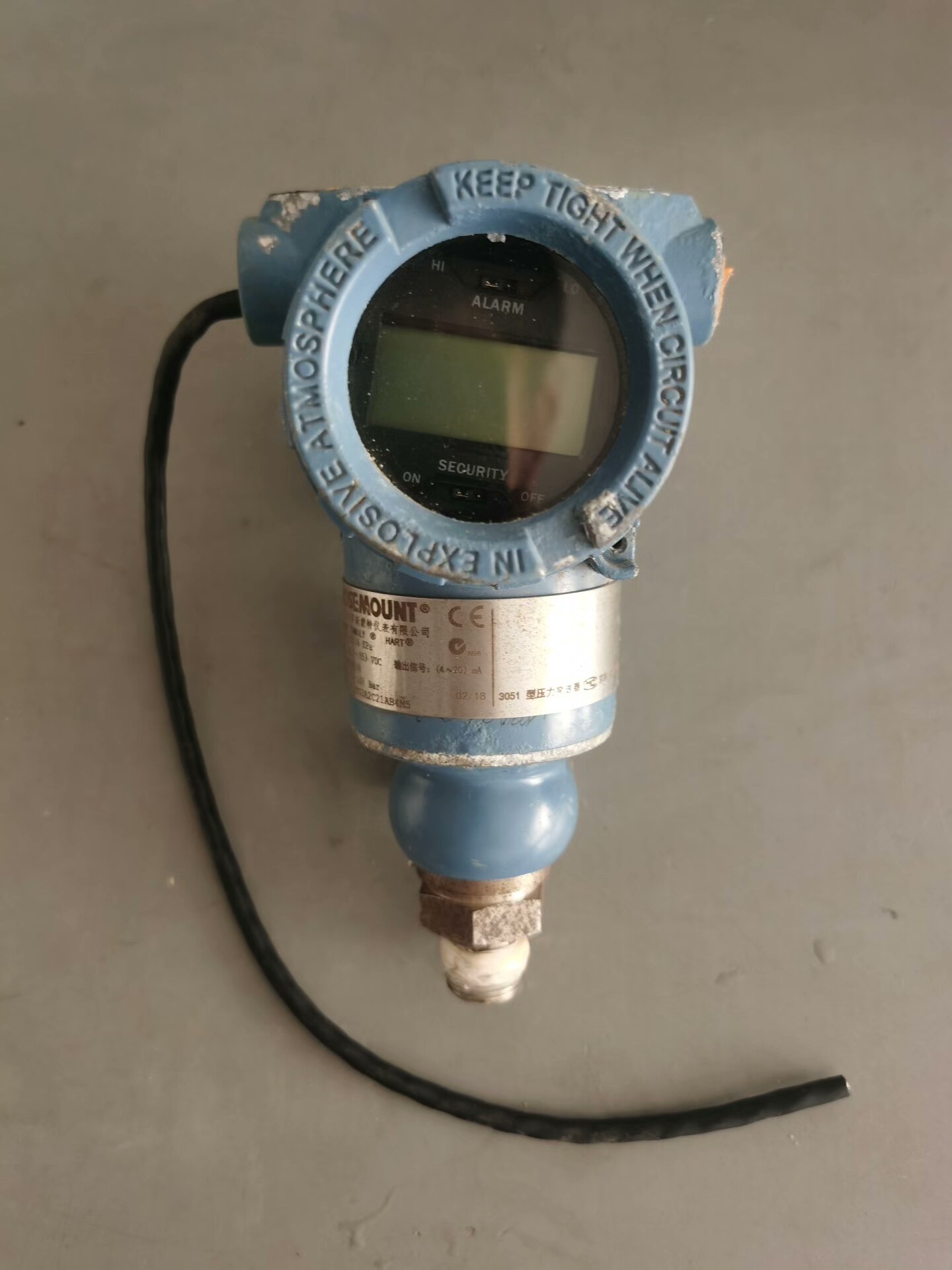 罗斯蒙特3051压力变送器，型号3051TG2A最大工作压力