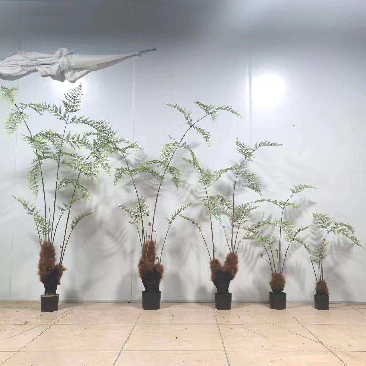 仿真蕨草树盆栽自然系金丝猴禅意猴头蕨绿植物装饰庭院景观摆